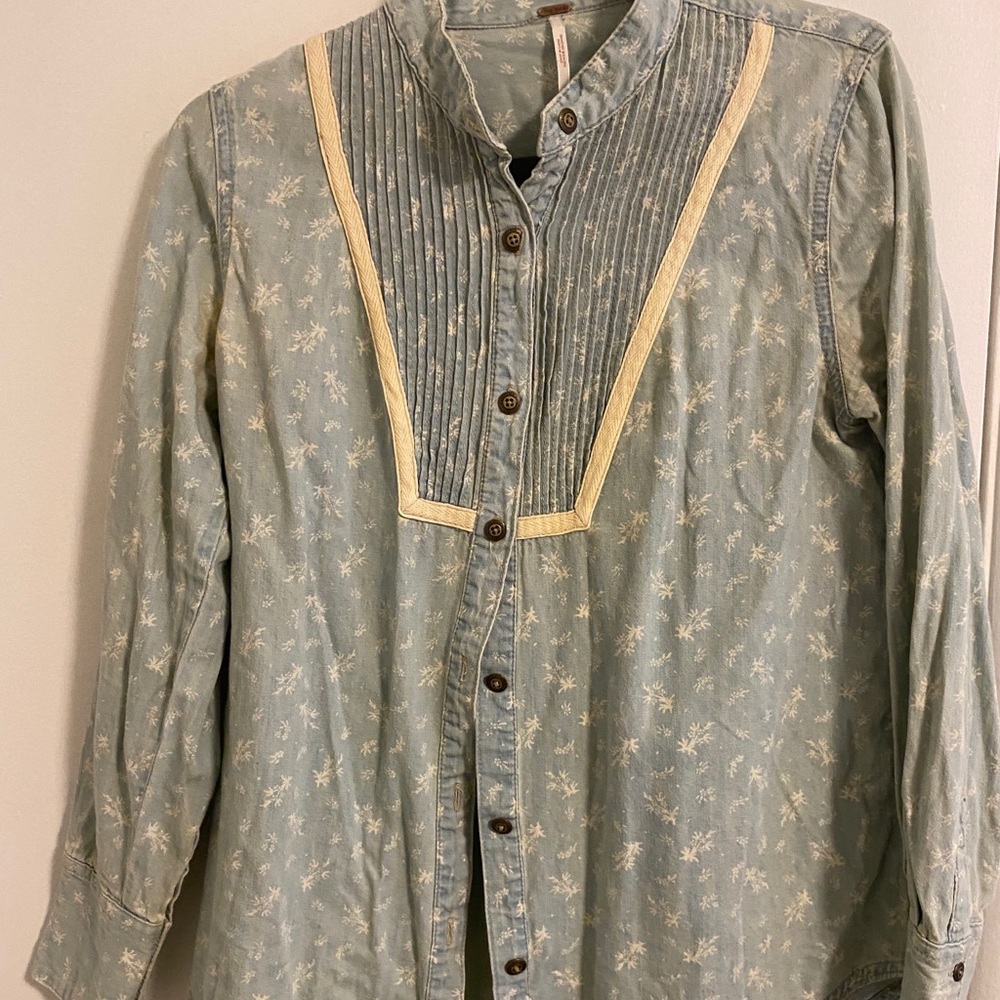 Chambray Denim Free People Shirt
